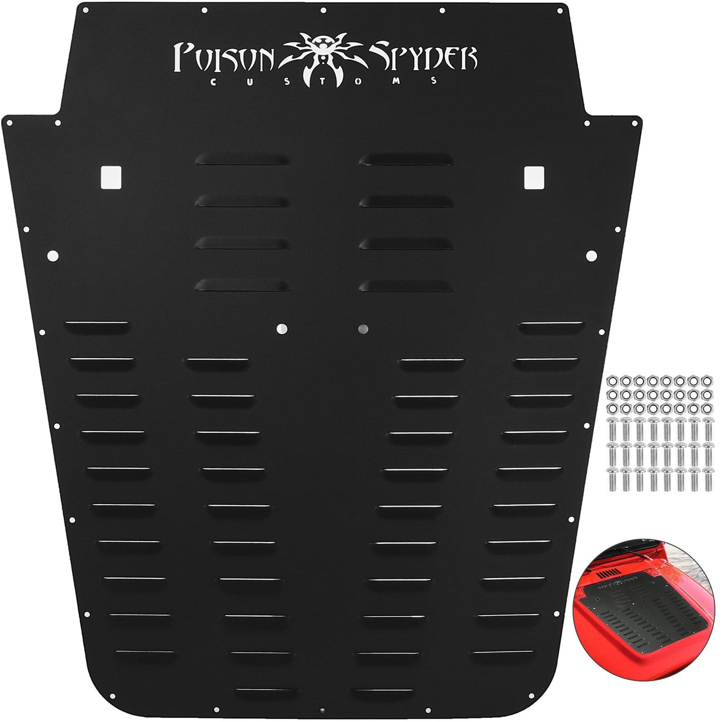 Black Aluminum Hood Louver for 2007-2018 Jeep Wrangler Series, Easy Install
