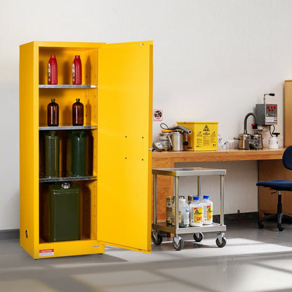 23Gal Flammable Storage Cabinet with Adjustable Shelf for Flammable Liquid