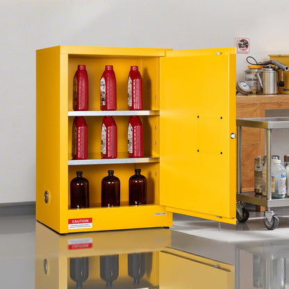 13Gal Flammable Storage Cabinet with Adjustable Shelf for Flammable Liquid