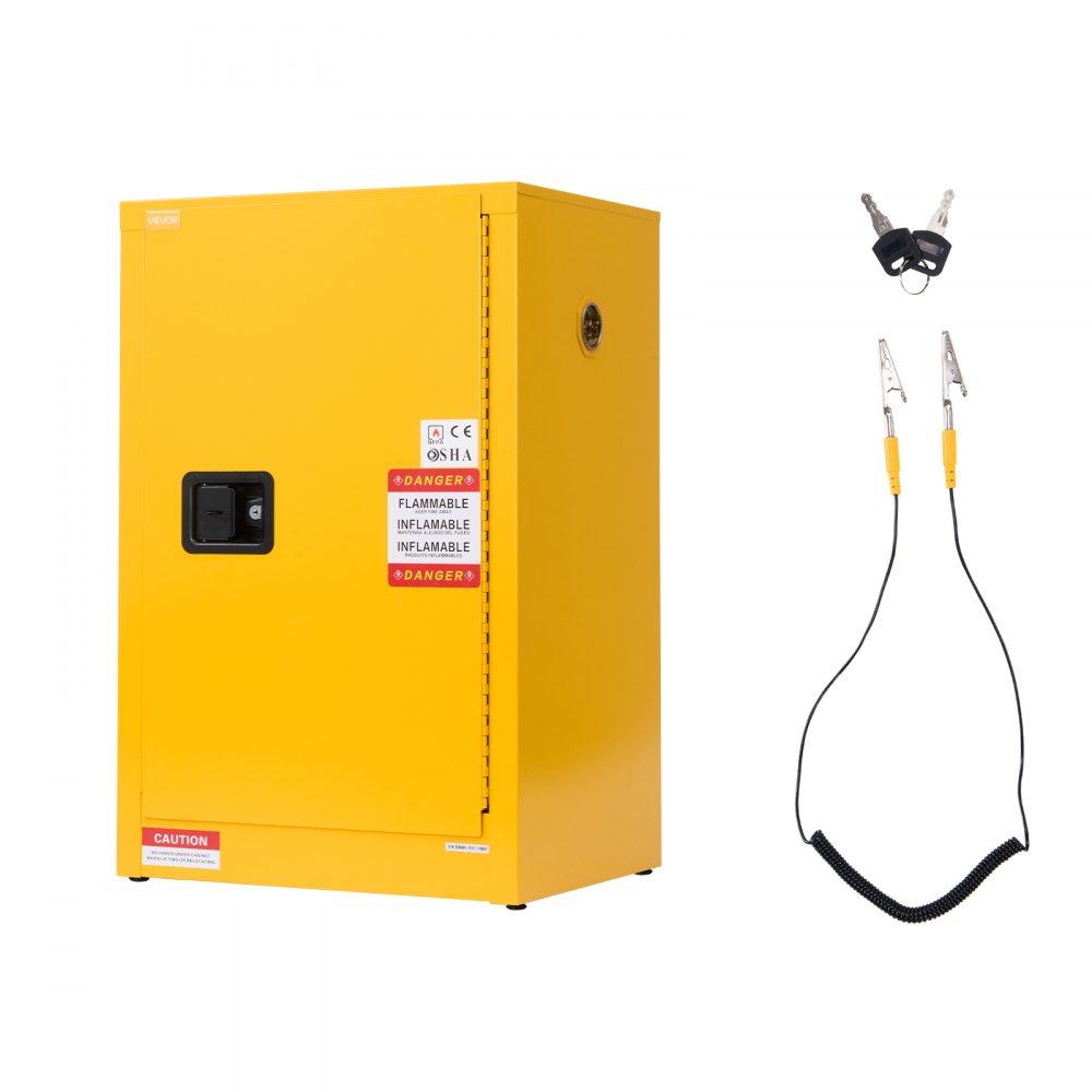 13Gal Flammable Storage Cabinet with Adjustable Shelf for Flammable Liquid