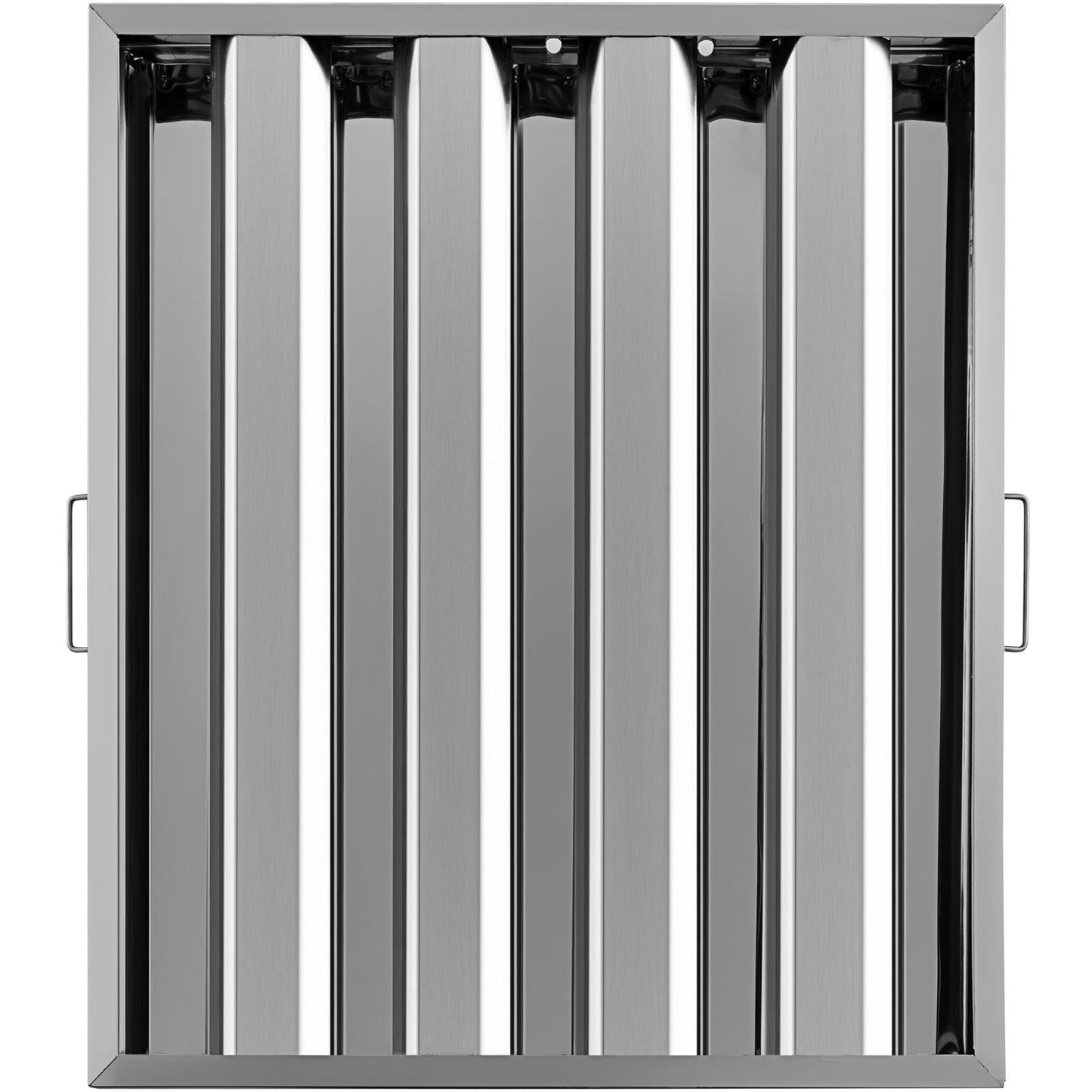 Commercial Kitchen Hood Filters, 6-Pack, 0.50 x 0.62m, 430 Stainless Steel, 4-Slot