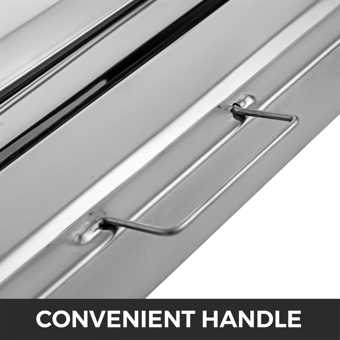 Commercial Kitchen Hood Filters, 6-Pack, 0.50 x 0.62m, 430 Stainless Steel, 4-Slot