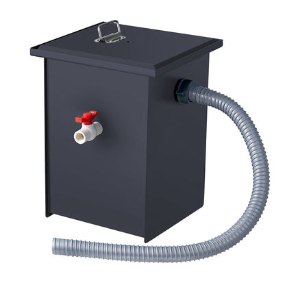 VEVOR Commercial Grease Trap, 8 LBS Grease Interceptor, Side Inlet Interceptor,