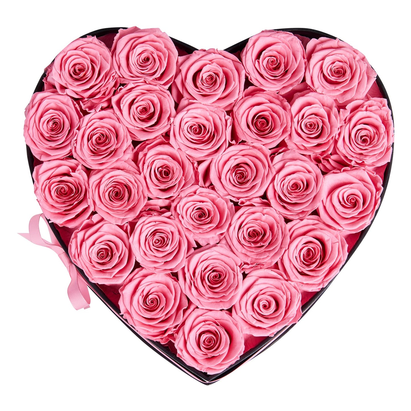 Forever Flowers, 27 Preserved Roses in a Heart Shape Box, Eternal Flowers Immortal Bouquet Birthday Present for Women Her Wife Mothers, Anniversary, Valentine's Day,Christmas, Pink