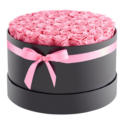 Forever Flowers, 50 Preserved Roses in a Box, Eternal Flowers Immortal Bouquet Birthday Present for Delivery Prime Women Her Wife Mothers, Anniversary, Valentine's Day,Christmas, Sweet Pink
