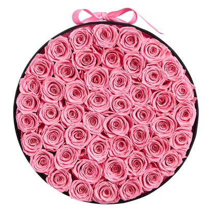 Forever Flowers, 50 Preserved Roses in a Box, Eternal Flowers Immortal Bouquet Birthday Present for Delivery Prime Women Her Wife Mothers, Anniversary, Valentine's Day,Christmas, Sweet Pink