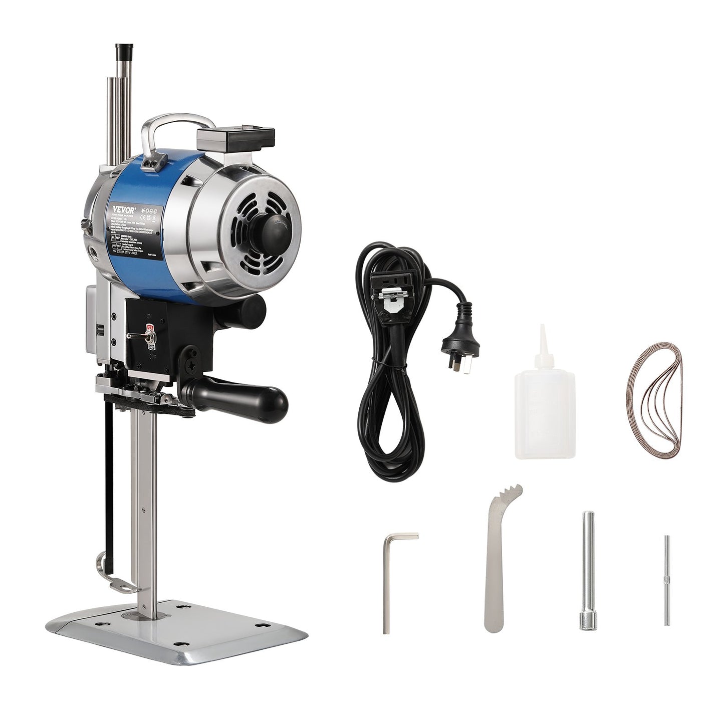 VEVOR Fabric Cutter, 750W High-Speed Straight Knife Cloth Cutting Machine, 9.8"