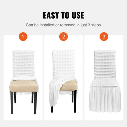 VEVOR Stretch Spandex Folding Chair Covers, Universal Fitted Chair Cover with Skirt,