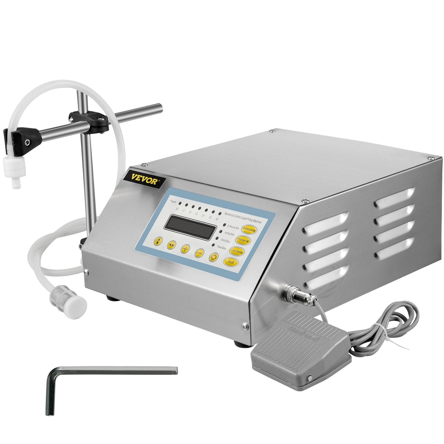 Automatic Digital Liquid Filling Machine, 5 to 3.5L Capacity, Stainless Steel
