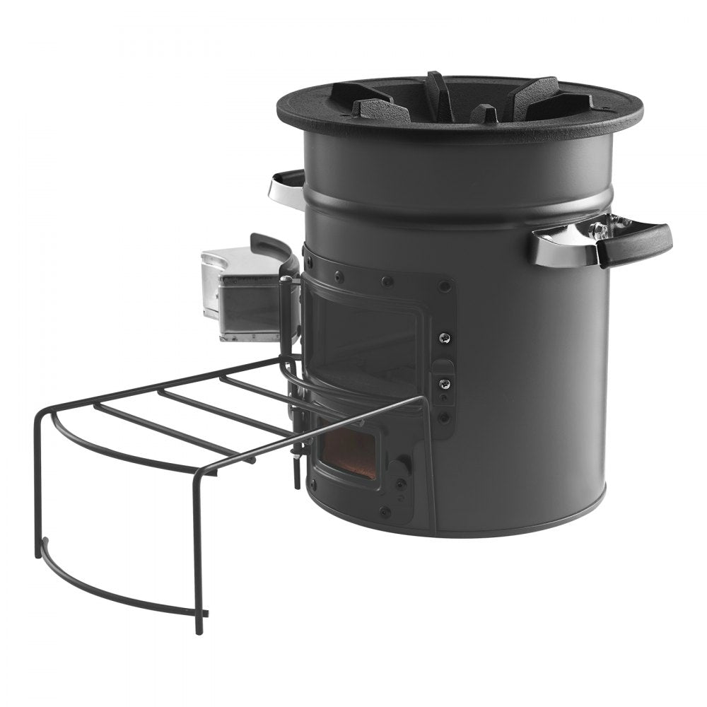 Camping Rocket Stove Wood Burning Portable Rocket Stove with Double Door