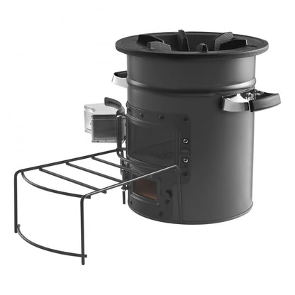 Camping Rocket Stove Wood Burning Portable Rocket Stove with Double Door