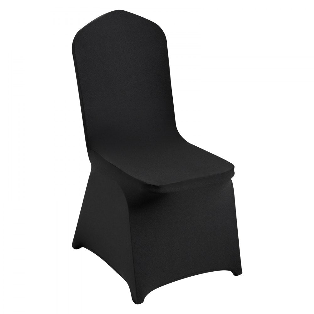 VEVOR Stretch Spandex Folding Chair Covers, Universal Fitted Chair Cover, Removable Washable Protective Slipcovers, for Wedding, Holiday, Banquet, Party, Celebration, Dining (30PCS Black)