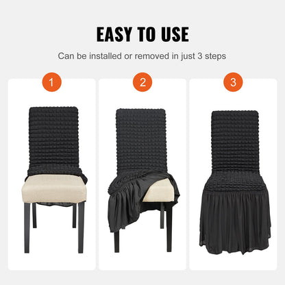 VEVOR Stretch Spandex Folding Chair Covers, Universal Fitted Chair Cover with Skirt,