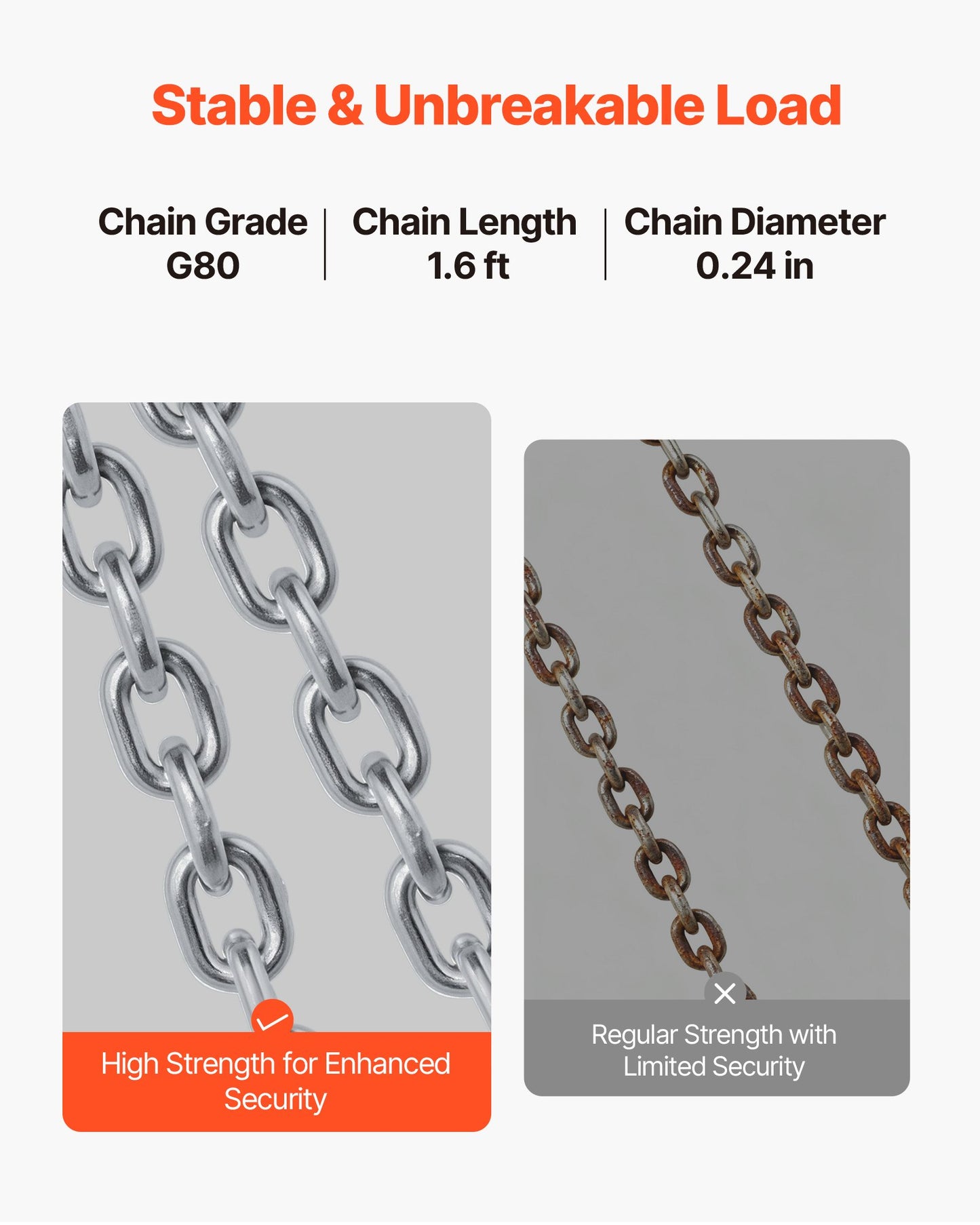 Chain Drum Lifter, G80 Drum Lifting Chain Sling with Thickened Security Hook, 0.9 Ton Capacity, 50cm Long Sturdy Drums Handling Equipment, Carbon Steel Barrel Lifter for Plastic & Metal Drums