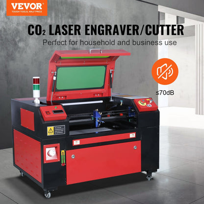 50W CO2 Laser Engraver with 0.3x0.5m Workbed, Multi-Material Compatible