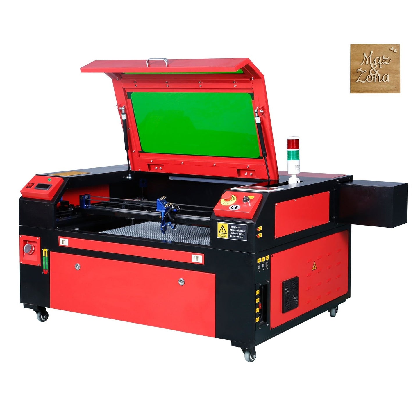 80W CO2 Laser Engraver with 0.5x0.7 Meter Work Area and Digital Control Panel