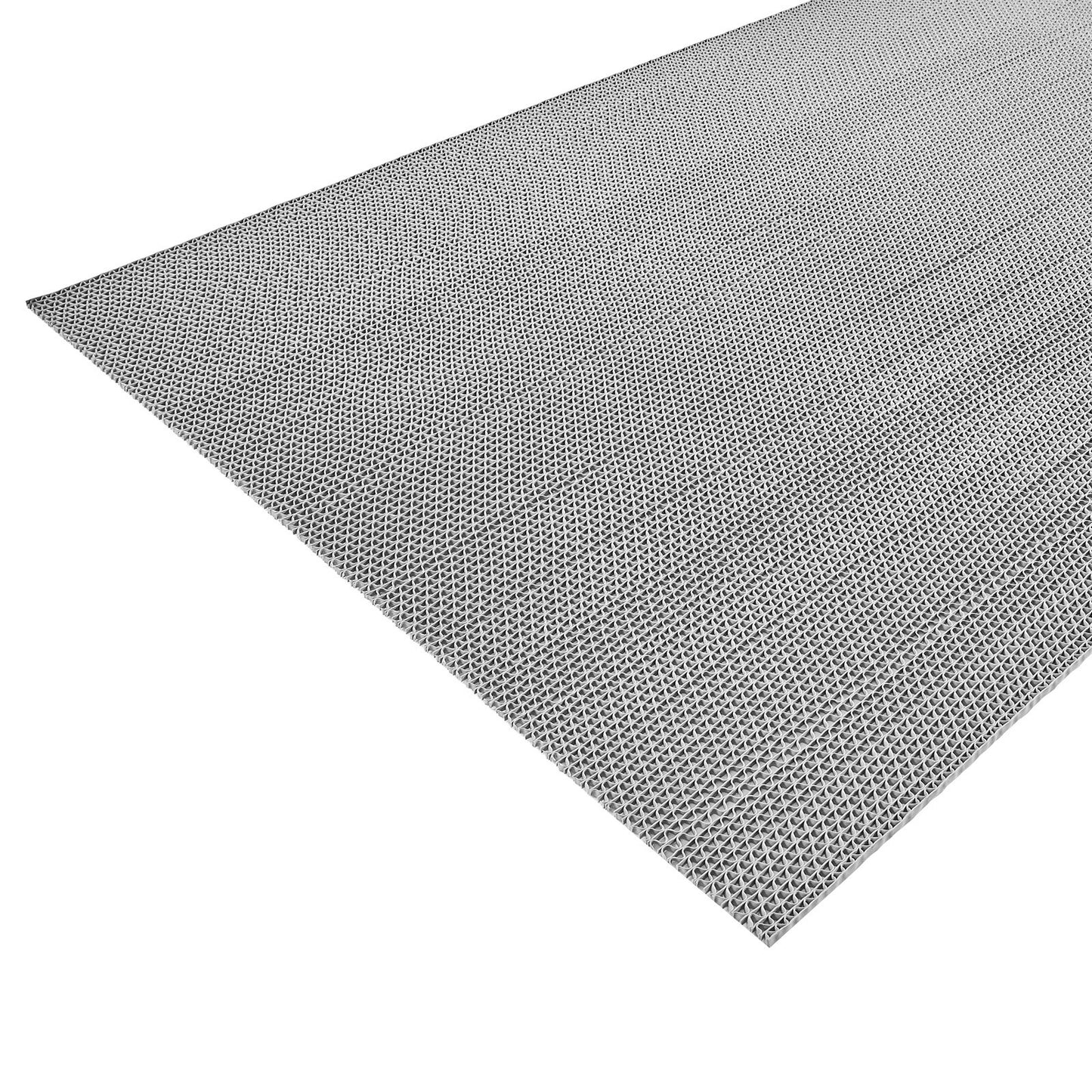Drainage Mat, 90 x 300 cm, PVC Non Slip Commercial Floor Mat, Wet Area Water Drain Splash Matting Hollow Doormat Roll, for Outdoor Indoor Restaurant Swimming Pool Patio Bathroom Washroom, Gray
