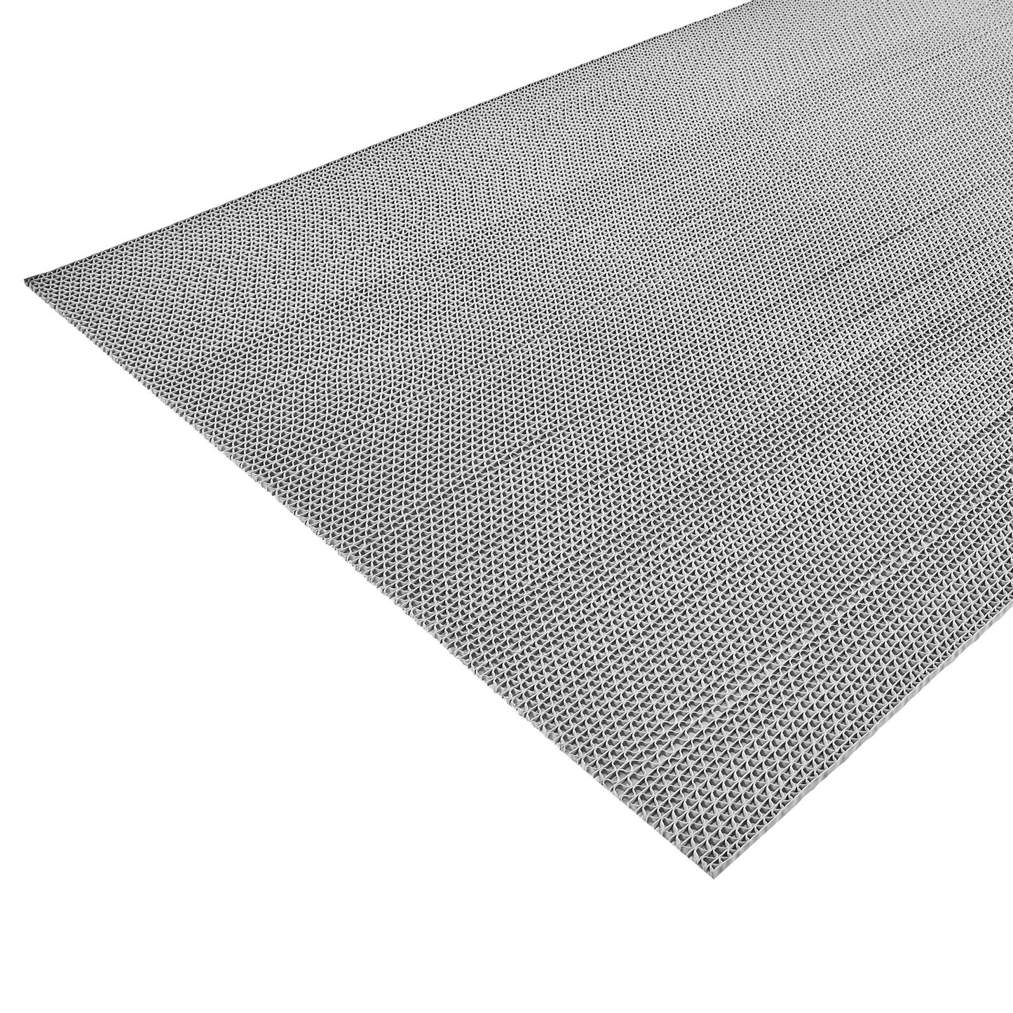 Drainage Mat, 90 x 500 cm, PVC Non Slip Commercial Floor Mat, Wet Area Water Drain Splash Matting Hollow Doormat Roll, for Outdoor Indoor Restaurant Swimming Pool Patio Bathroom Washroom, Gray