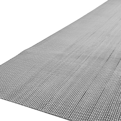 Drainage Mat, 90 x 500 cm, PVC Non Slip Commercial Floor Mat, Wet Area Water Drain Splash Matting Hollow Doormat Roll, for Outdoor Indoor Restaurant Swimming Pool Patio Bathroom Washroom, Gray