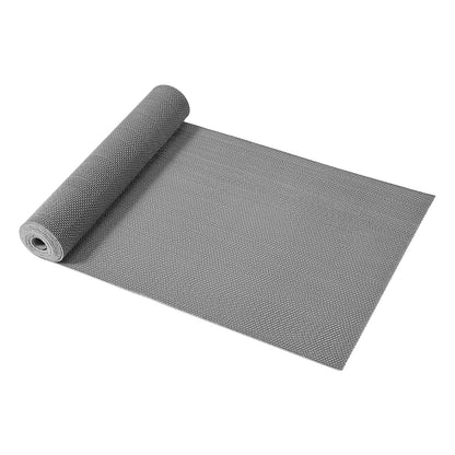 Drainage Mat, 90 x 500 cm, PVC Non Slip Commercial Floor Mat, Wet Area Water Drain Splash Matting Hollow Doormat Roll, for Outdoor Indoor Restaurant Swimming Pool Patio Bathroom Washroom, Gray