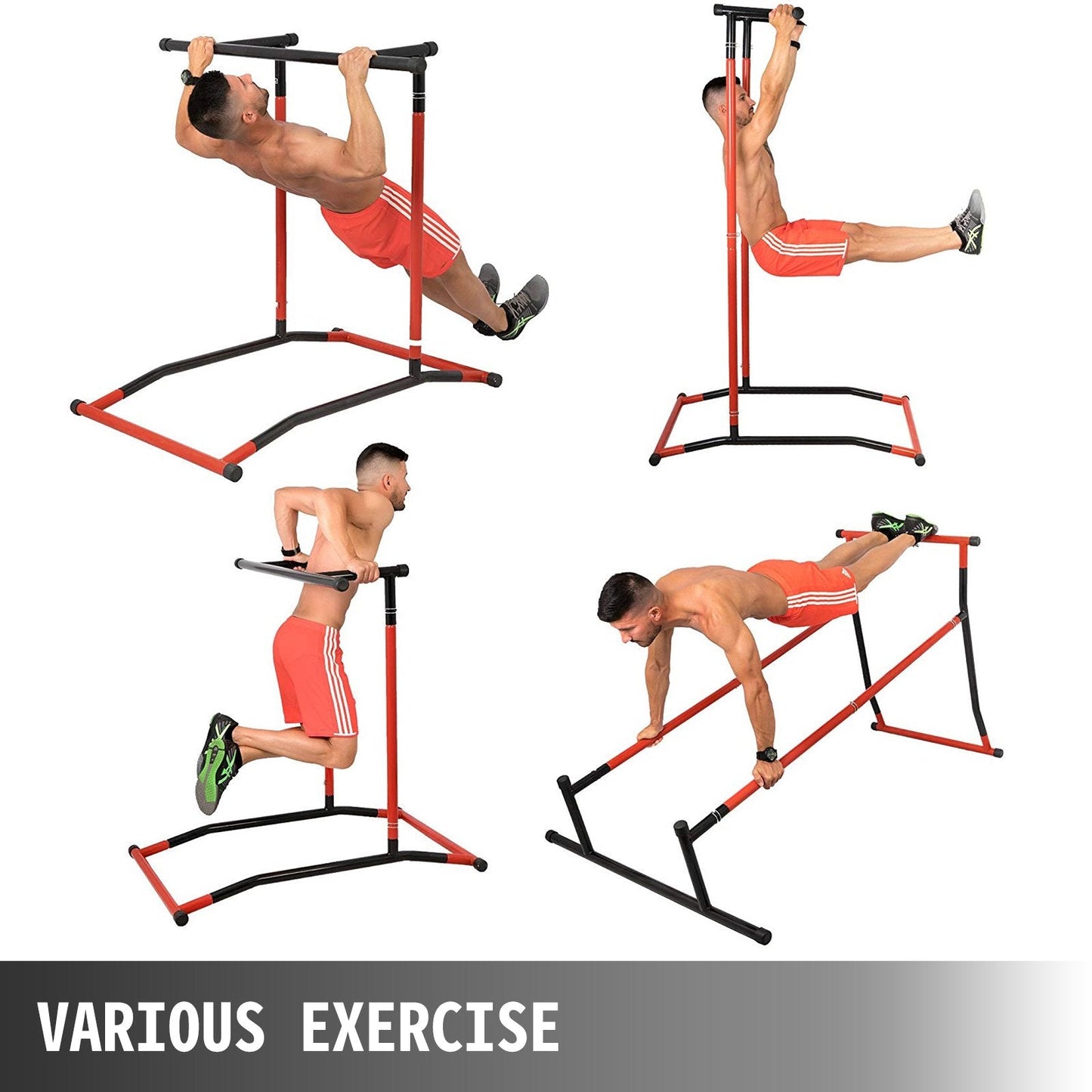 Adjustable Power Tower Pull-Up & Dip Station for Home Fitness, 100 kg Capacity