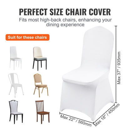 VEVOR Stretch Spandex Folding Chair Covers, Universal Fitted Chair Cover, Removable