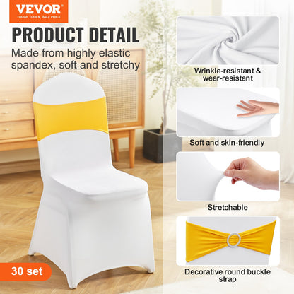 VEVOR Stretch Spandex Folding Chair Covers, Universal Fitted Chair Cover with Chair