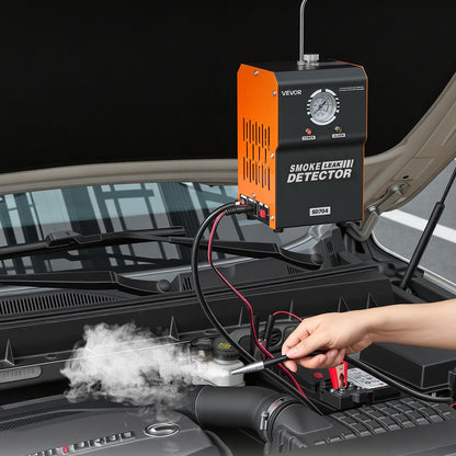 Automotive Smoke Machine Leak Detector, DC 12V EVAP Vacuum Diagnostic Tester with Built-in Air Pump & Pressure Gauge, 2-Mode Pipeline Fuel Detector for Cars, Motorcycles, Trucks, Boats, ATVs
