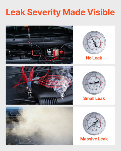 Automotive Smoke Machine Leak Detector, DC 12V EVAP Vacuum Diagnostic Tester with Built-in Air Pump & Pressure Gauge, Dual-Mode Pipeline Fuel Detector for Cars, Motorcycles, Trucks, Boats, ATVs