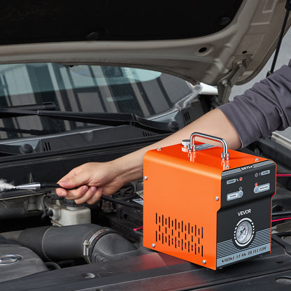 Automotive Smoke Machine Leak Detector, DC 12V EVAP Vacuum Diagnostic Tester with Built-in Air Pump & Pressure Gauge, Dual-Mode Pipeline Fuel Detector for Cars, Motorcycles, Trucks, Boats, ATVs