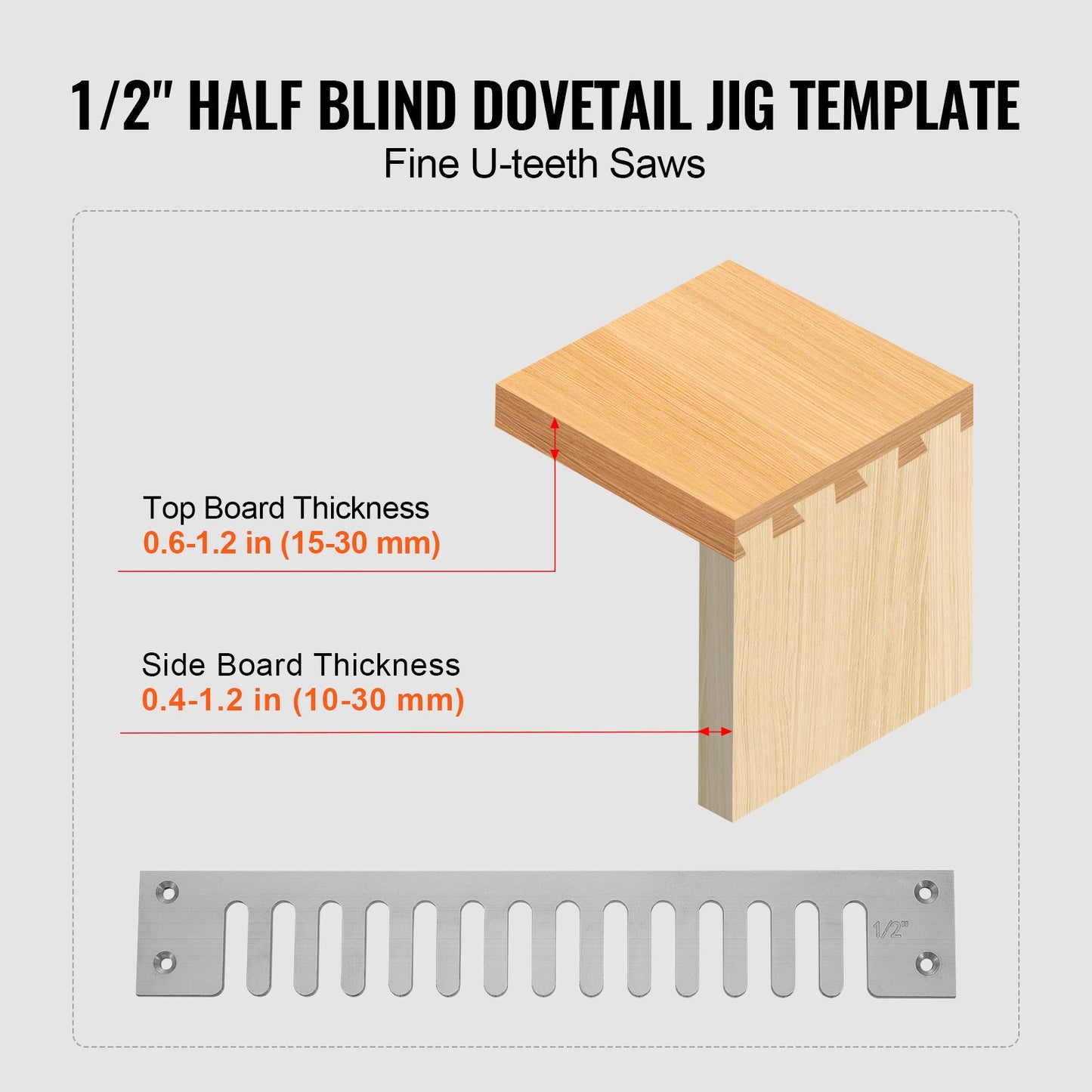 Dovetail Jig, 310 mm Width, Dove Tailing Router Jigs with 4 Router Bits & 6 Templates, Precise Alignment Dove Tail Jig, Mortise and Tenon Woodworking Tools for Furniture & Wood Cabinet Making