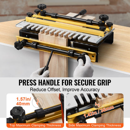 Dovetail Jig, 310 mm Width, Dove Tailing Router Jigs with 4 Router Bits & 6 Templates, Precise Alignment Dove Tail Jig, Mortise and Tenon Woodworking Tools for Furniture & Wood Cabinet Making