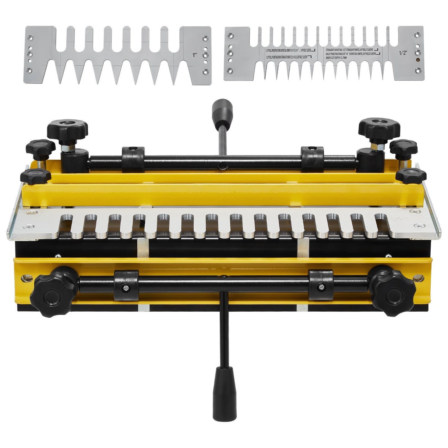 Dovetail Jig, 310 mm Width, Dove Tailing Router Jigs with 4 Router Bits & 6 Templates, Precise Alignment Dove Tail Jig, Mortise and Tenon Woodworking Tools for Furniture & Wood Cabinet Making