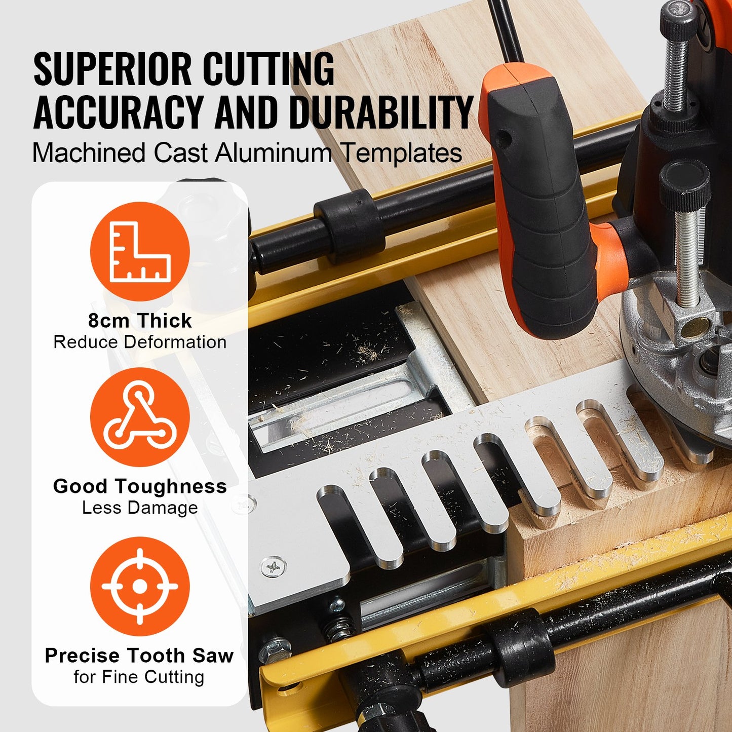 Dovetail Jig, 310 mm Width, Dove Tailing Router Jigs with Router Bit & 1/2” Template, Precise Alignment Dove Tail Jig, Mortise and Tenon Jig Woodworking Tools for Furniture & Wood Cabinet Making