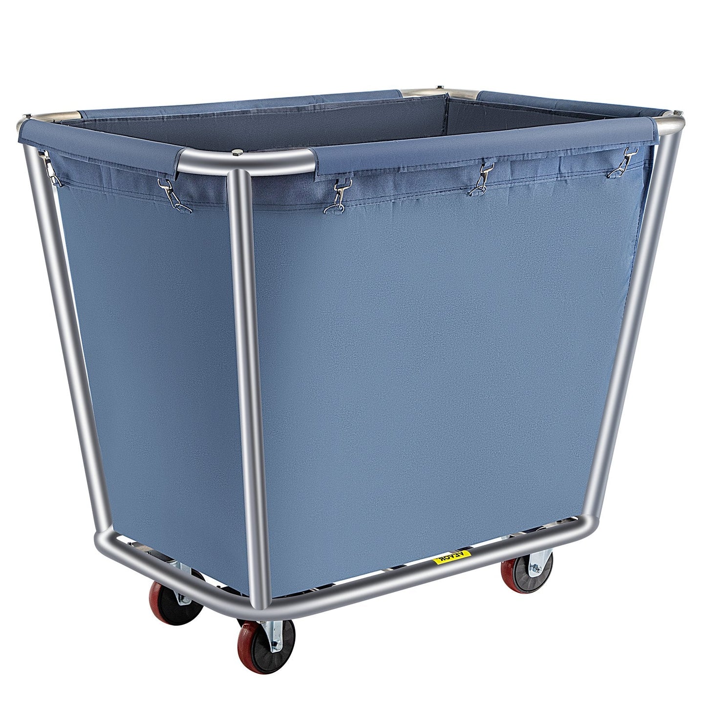 Steel Canvas Laundry Cart with Wheels, 12 Bushel, 110kg Capacity, 0.91 x 0.66 x 0.86m