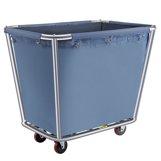 VEVOR Basket Truck, 8 Bushel Steel Canvas Laundry Basket, 3\" Diameter Wheels Truck