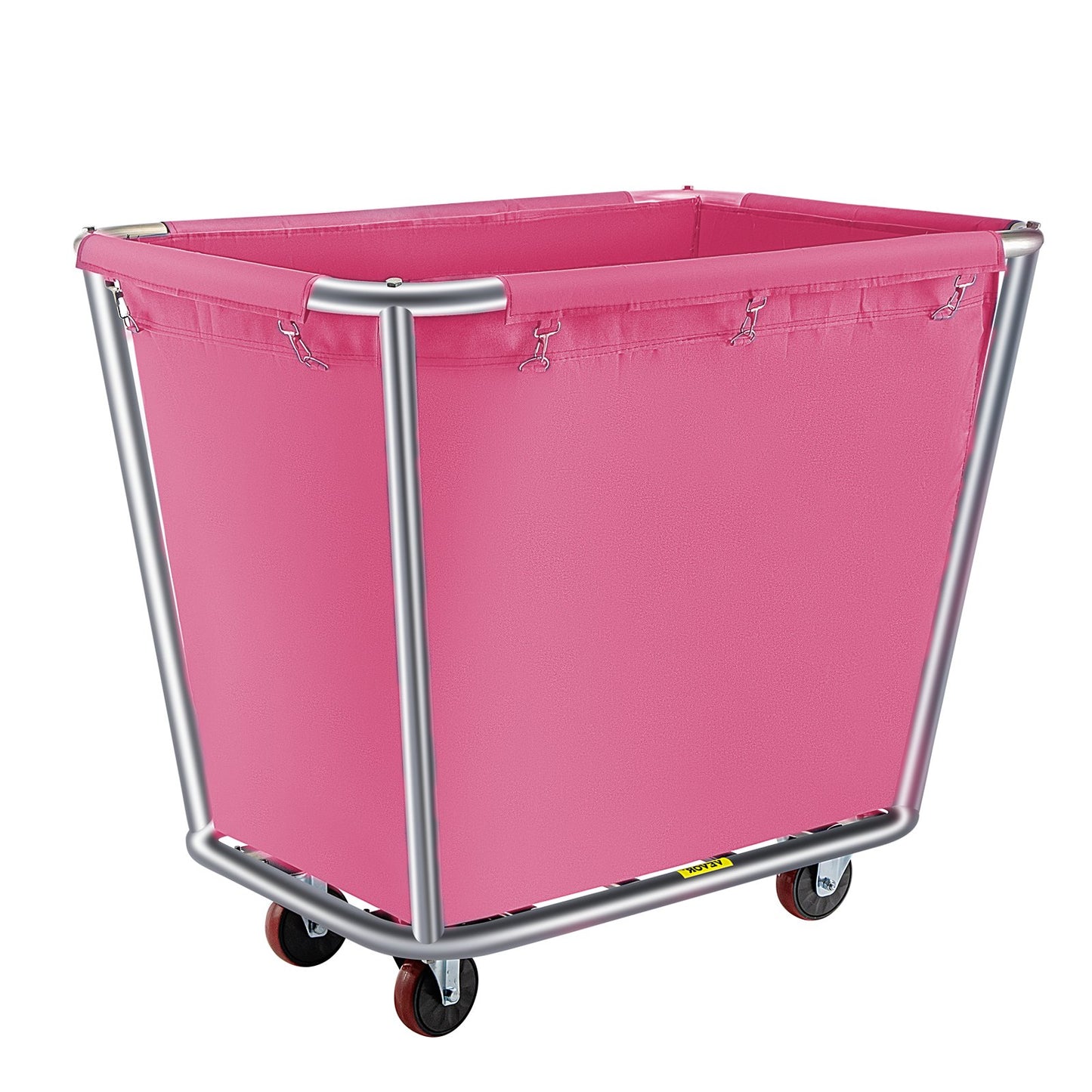 VEVOR Basket Truck, 16 Bushel Steel Canvas Laundry Basket, 3" Diameter Wheels Truck