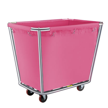 Heavy-Duty Red Laundry Cart, 16 Bushel, Waterproof, 3m Wheels, 50kg Capacity