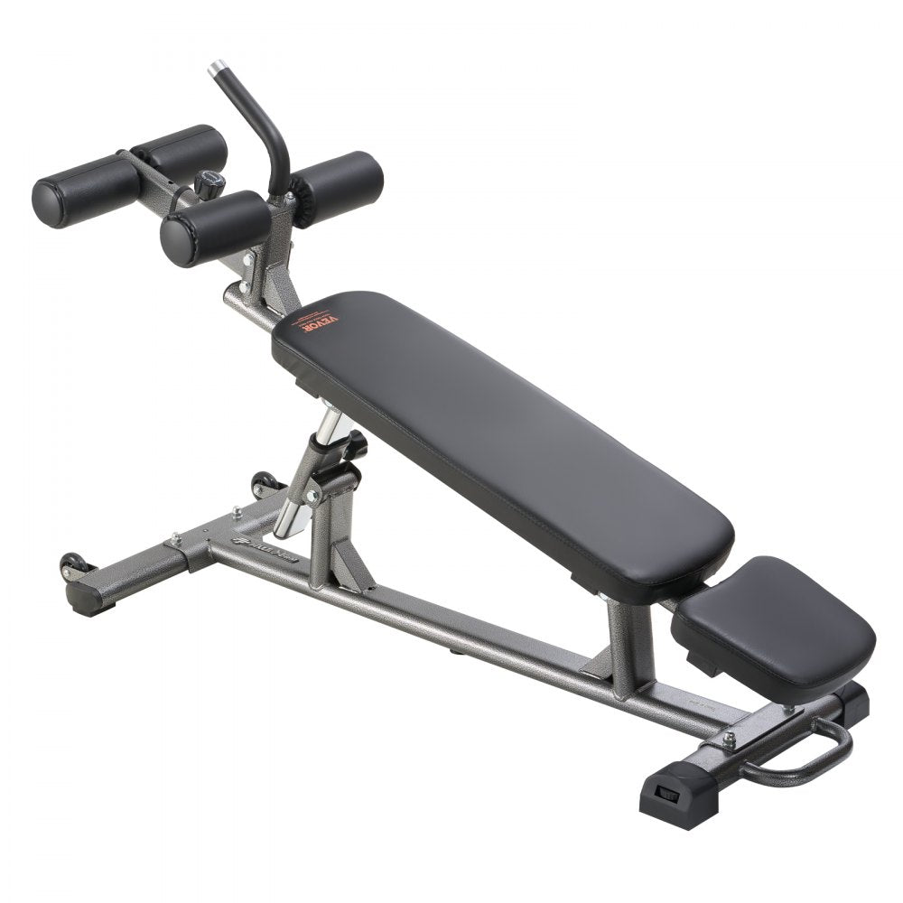 Sit Up Bench, Decline Ab Bench with Reverse Crunch Handle, with 4 Adjustable Height Settings, Heavy Duty Steel, 454 kg C