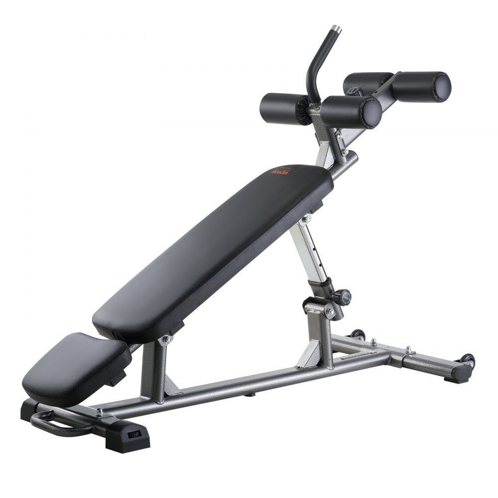 Sit Up Bench, Decline Ab Bench with Reverse Crunch Handle, with 4 Adjustable Height Settings, Heavy Duty Steel, 454 kg C
