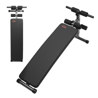 Sit Up Bench Folding Curved Ab Bench 5 Adjustable Height 226 Kg Capacity