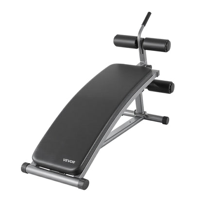 Sit Up Bench, Curved Decline Ab Bench with Reverse Crunch Handle, with 6 Adjustable Height Setting, Heavy Duty Steel, 272 Kg Capacity for Home Gym Workouts, Strength Training, Full Body Muscles