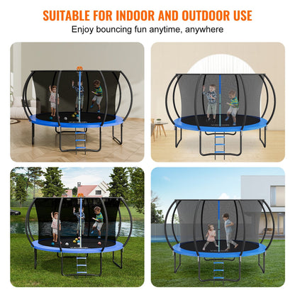 3.66m Outdoor Trampoline with Safety Net, Ladder, 181 kg Capacity for Kids & Adults