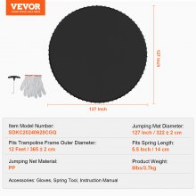 Measure mat diameter, V-ring count, and spring length before ordering for proper compatibility