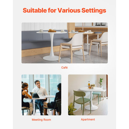 VEVOR 31.5 in Round Dining Table Wood Kitchen Table for 2-4 Person (Only Table)