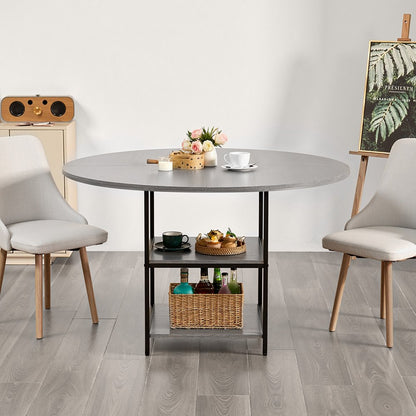 VEVOR 47 in Round Dining Table Wood Kitchen Table for 4-6 Person (Only Table)