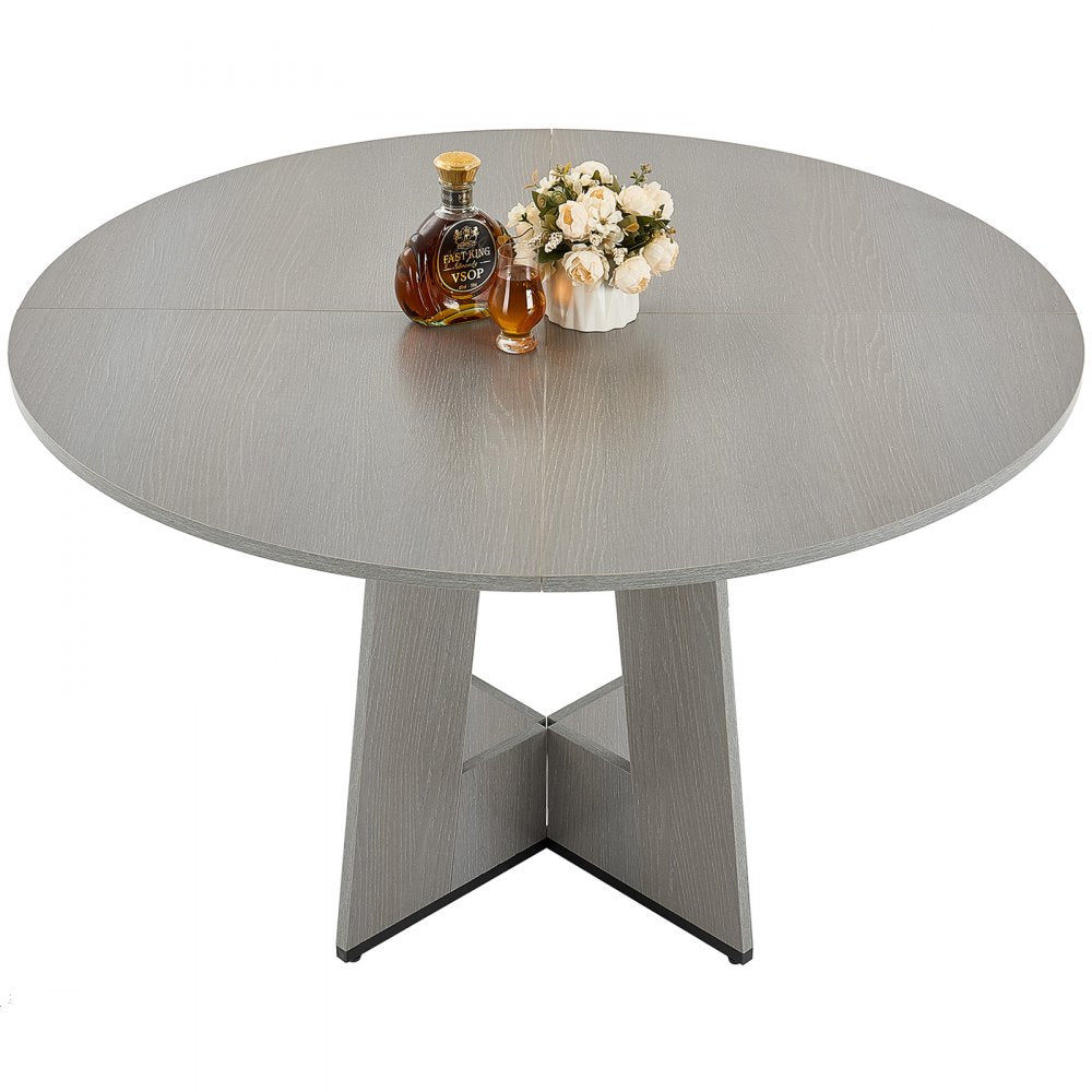 VEVOR 47 in Round Dining Table Wood Kitchen Table for 2-4 Person (Only Table)