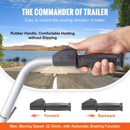 VEVOR Electric Trailer Dolly, 5000lbs Towing Capacity, 350W 12V Trailer Jockey Wheel