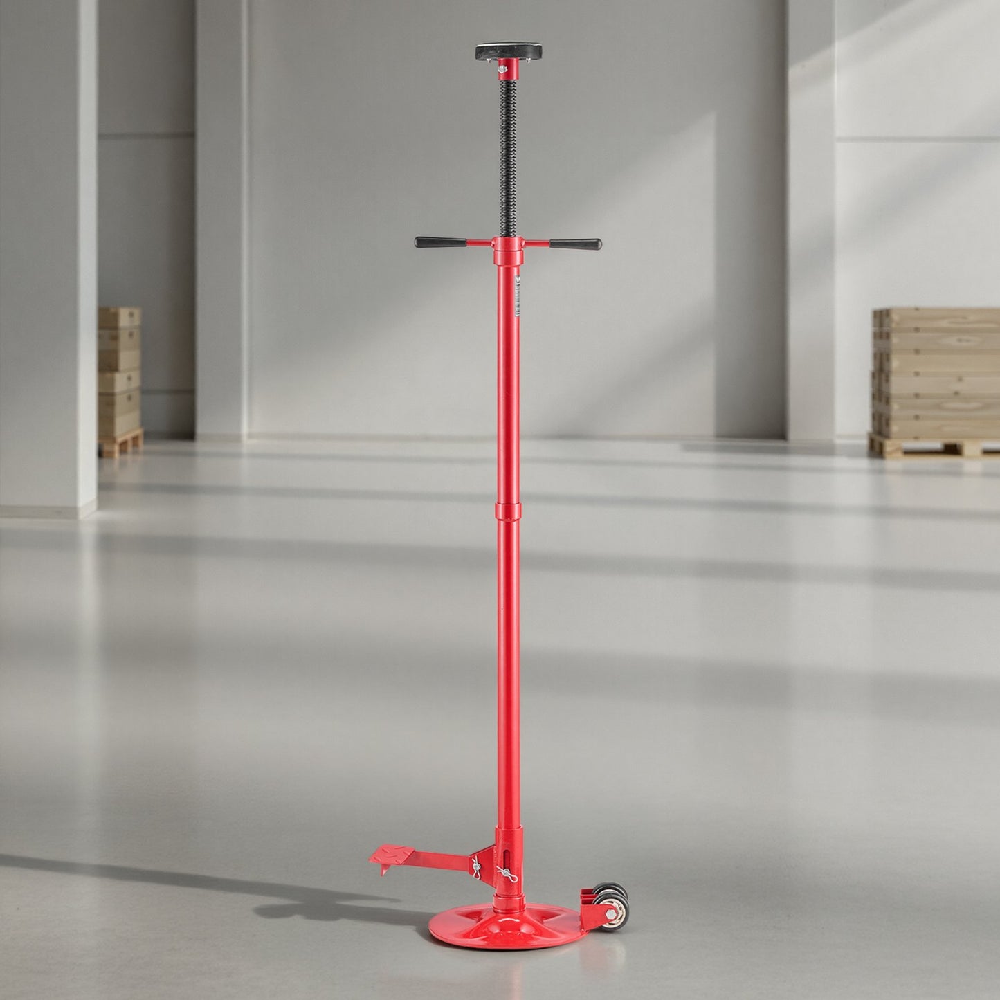 Underhoist Support Stand, 3/4 Ton Capacity Under Hoist Jack Stand with Two Wheels, Lifting from 1320 to 2032 mm, Bearing Mounted Spin Handle, Foot Pedal, Stable Base, Support Vehicle Components