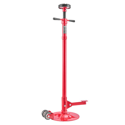 Underhoist Support Stand, 3/4 Ton Capacity Under Hoist Jack Stand with Two Wheels, Lifting from 1320 to 2032 mm, Bearing Mounted Spin Handle, Foot Pedal, Stable Base, Support Vehicle Components